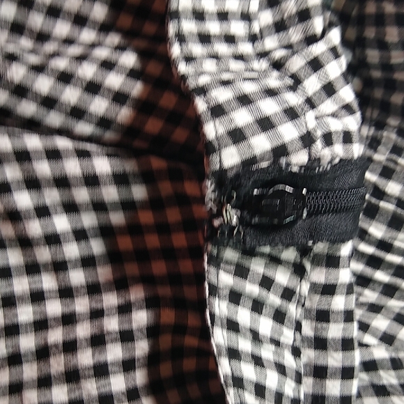 Hollister XS girls side-zip skirt * black & white checkers - Picture 4 of 10